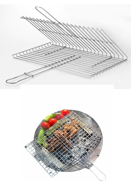 Paslanmaz Mangal Teli - Izgara Teli - Ömürlük 304 Krom Paslanmaz Çelikten Mangal Teli-Izgara Teli