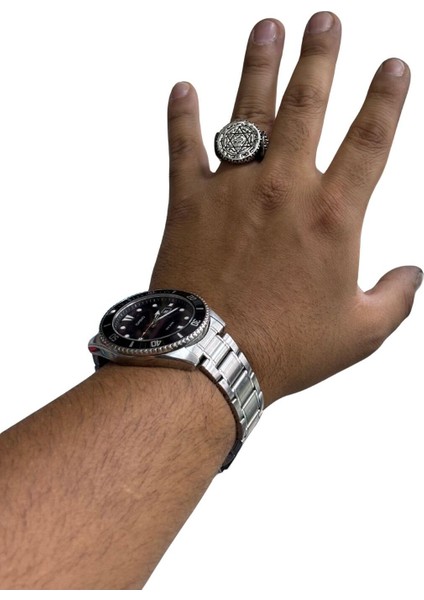 Hazreti Davud Yıldızı Süleyman Mührü Gümüş Erkek Yüzük modelleri