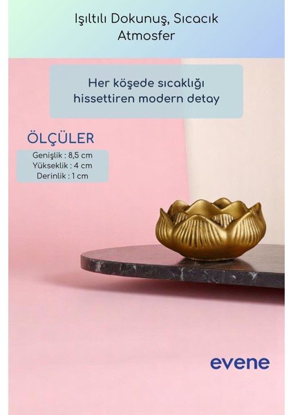 Mumluk Şamdan Ince Mum Uyumlu Altın Renk Model 53 modelleri