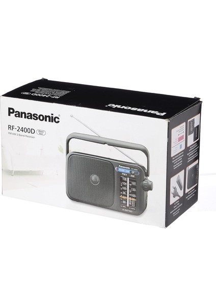 RF-2400DEG-K Taşınabilir Dünya Radyosu – Fm/am, Büyük Ekran, Ac & Pil, Kulaklık Çıkışlı