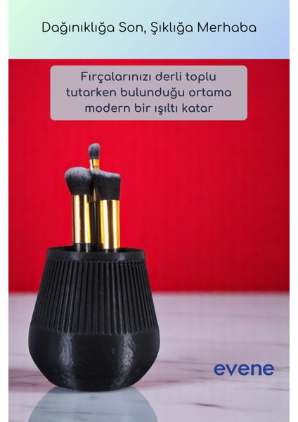 Makyaj Organizeri Makyaj Fırçalığı Makyaj Organizer Düzenleyici Altın Renk Model 88 indirimleri