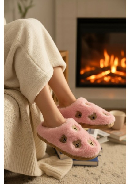 Kadın Günlük Terlik Peluş Içi Yünlü Kürklü Terlik Misafir Çeyiz Bohça Gelin Ev Terliği fiyatları