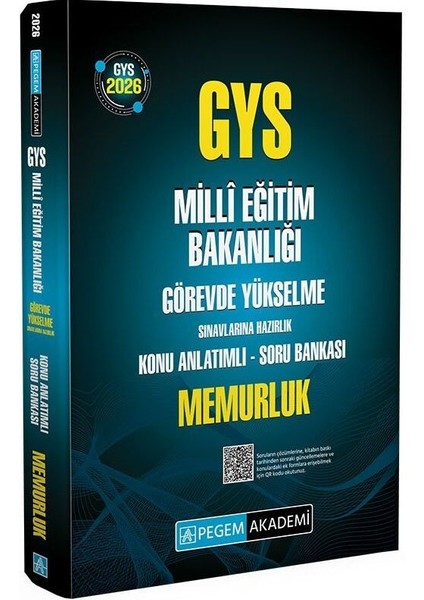 Pegem 2026 Gys Meb Milli Eğitim Bakanlığı Memurluk Konu Anlatımlı Soru Bankası