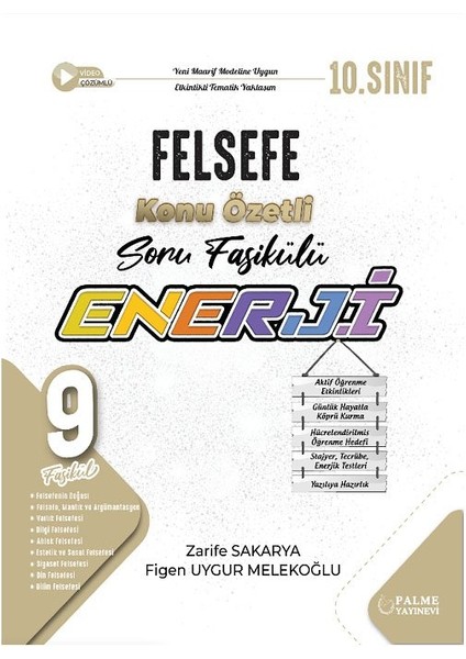 Palme 2026 9. Sınıf Felsefe Enerji Konu Özetli Soru Fasikülleri