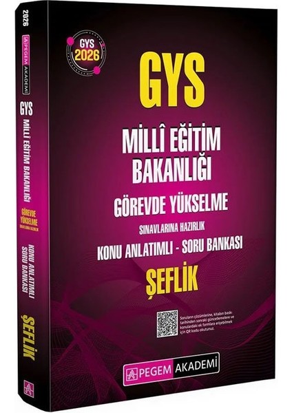 Pegem 2026 Gys Meb Milli Eğitim Bakanlığı Şeflik Konu Anlatımlı Soru Bankası