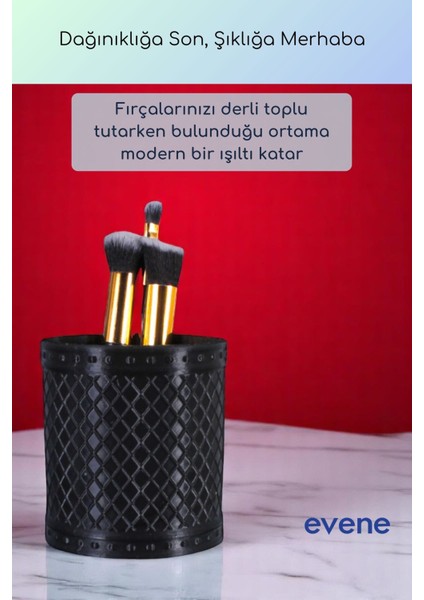 Makyaj Organizeri Makyaj Fırçalığı Makyaj Organizer Düzenleyici Altın Eskitme Renk Model 90 indirimleri