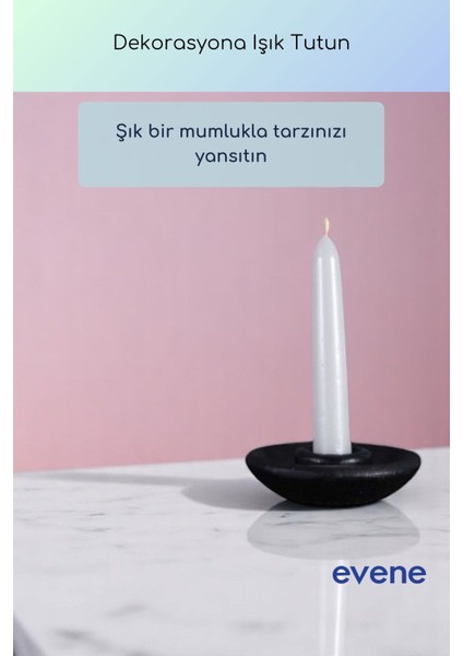 Mumluk Şamdan Ince Mum Uyumlu Altın Renk Model 57 indirimleri