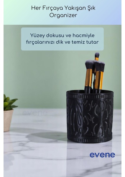 Makyaj Organizeri Makyaj Fırçalığı Makyaj Organizer Düzenleyici Siyah Renk Model 76 fiyatları
