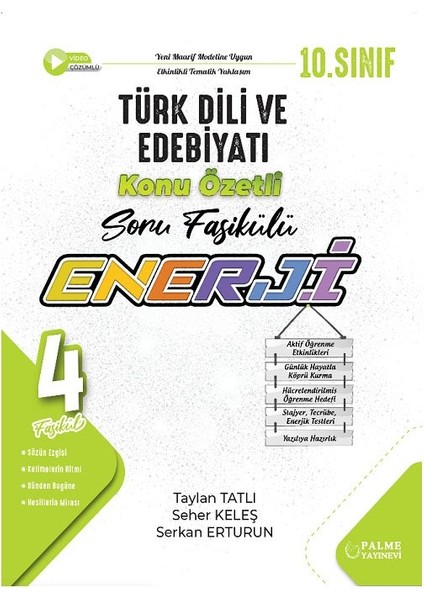 Palme 2026 10. Sınıf Türk Dili ve Edebiyatı Enerji Konu Özetli Soru Fasikülleri