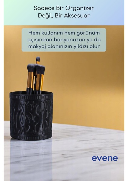 Makyaj Organizeri Makyaj Fırçalığı Makyaj Organizer Düzenleyici Siyah Renk Model 76 fırsatları