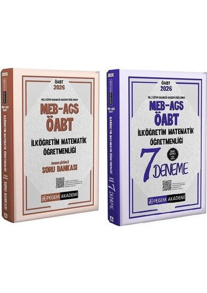 Pegem 2026 Öabt Meb-Ags Ilköğretim Matematik Öğretmenliği Soru Bankası + 7 Deneme 2 Li Set