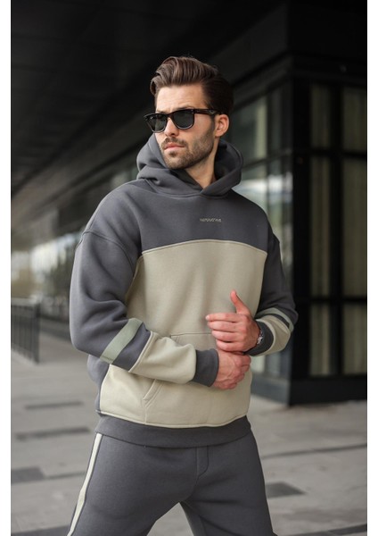 Füme Alt Üst Kapüşonlu Eşofman Takımı E7340 modelleri