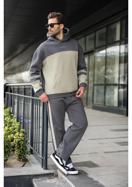 Füme Alt Üst Kapüşonlu Eşofman Takımı E7340 fırsatları