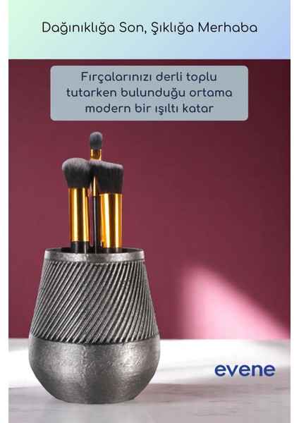 Makyaj Organizeri Makyaj Fırçalığı Makyaj Organizer Düzenleyici Altın Renk Model 89 indirimleri