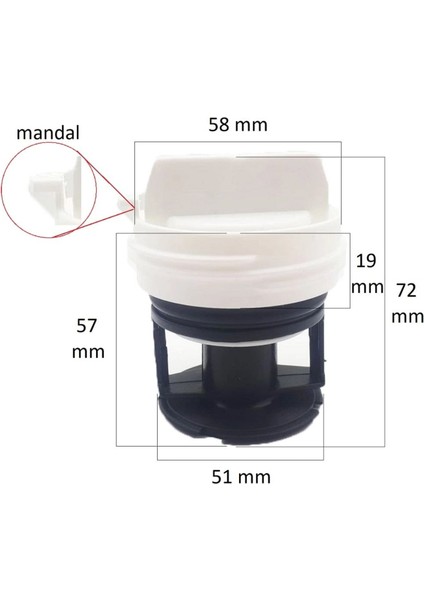 Profilo Uyumlu Çamaşır Makinesi Su Pompa Filtre Kapağı modelleri