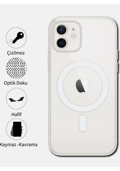 Iphone 11 Magsafe Ile Uyumlu Şeffaf Darbeye Dayanıklı Mükemmel Manyetik Silikon Kılıf fiyatları