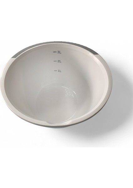 3 Litre Plastik Karıştırma Kabı – Gri Beyaz fırsatları