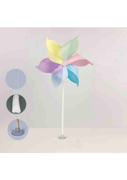 6 Kanatlı Rüzgar Gülü,makaron Pastel Renkli Bahçe Dekorasyonu,bahçe Oyuncağı 40 cm modelleri