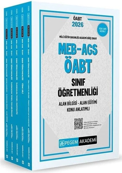 Pegem 2026 Öabt Meb-Ags Sınıf Öğretmenliği Konu Anlatımlı Modüler Set