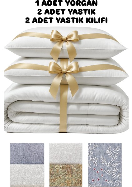 5 Parçauyku Set Yorgan+Yastık+Yastık Kılıfı