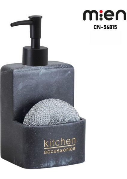 E/1 Polyresin Hazneli Sıvı Sabunluk Siyah