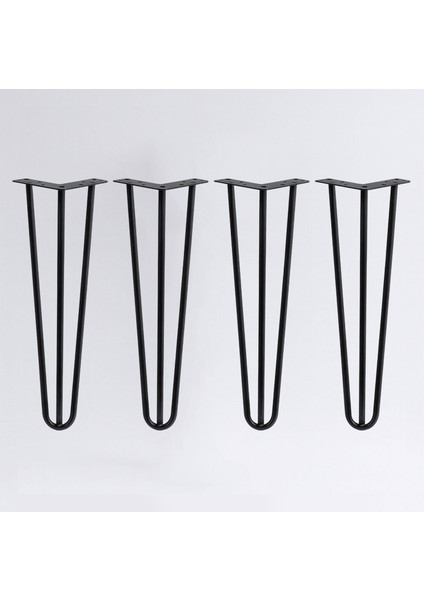 Metal 4’lü Sehpa Masa Ayağı Seti 41 cm Dayanıklı Mobilya Destek Yükseltici Ayak Takımı Kolay Montaj