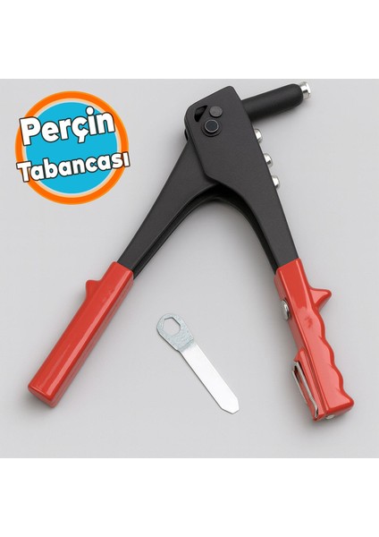 Perçin Tabancası Profesyonel Ergonomik Saplı Dayanıklı Metal Gövde 24 cm El Aleti
