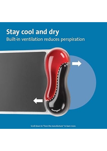 62402 Duo Bilek Destekli Memory Foam Fare Pedi, Kırmızı/siyah indirimleri