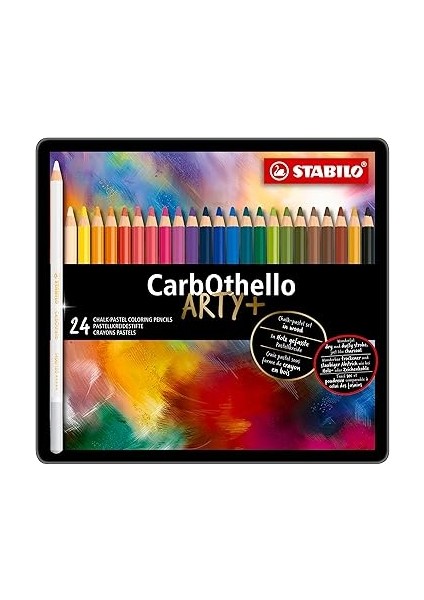 Carbothello - Kuru Boya Kalemi - 24'lü Metal Kutu - Çeşitli Pastel Renkler fiyatları