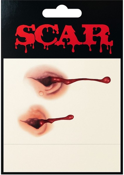 Gerçekçi Sahte Kanlı Kurşun Delikli Yara Izi Parti Aksesuarı