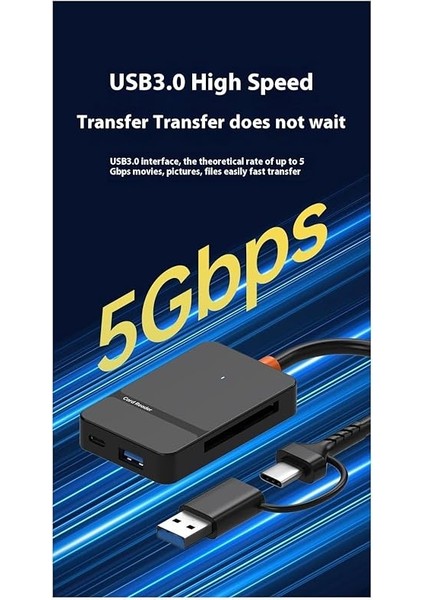 8in1 Multi Girişli Cf Kart Okuyucu Mac iPhone 15 16 Uyumlu Otg Telefon Type-C 5gbps Veri Aktarımı (MT84 Multi (Type-C ve USB Girişli)) modelleri