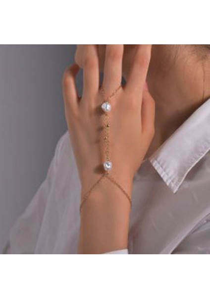 Altın Renk Kadın Inci Zincir Zarif Şahmeran