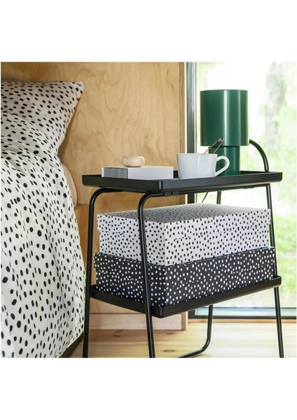 Rattaren Kapaklı Kutu Siyah-Beyaz indirimleri