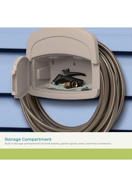 CPLDHH15000 Deluxe Bahçe Hangout 150 Ayak Kapasiteli ve Kapalı Depolama Bölmesi, DHH150 Hortum Askısı, Boyutsuz, Açık Boz Kahverengi fırsatları