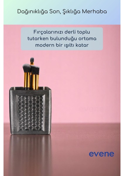 Makyaj Organizeri Makyaj Fırçalığı Makyaj Organizer Düzenleyici Altın Renk Model 86 indirimleri