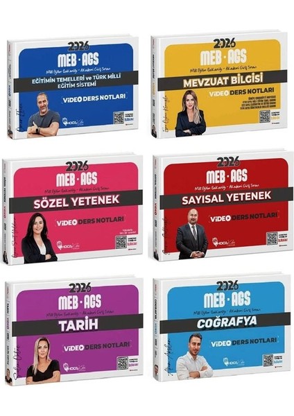 Hoca Kafası 2026 Meb-Ags Tüm Dersler Video Ders Notları 6 Lı Set