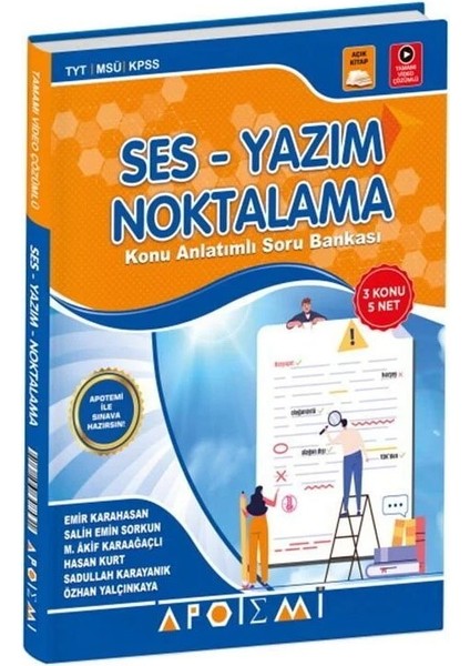 Apotemi 2026 Yks Tyt Kpss Msü Ses - Yazım, Noktalama Konu Anlatımlı Soru Bankası