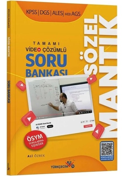 Türkçecim Tv 2026 Kpss Dgs Ales Meb-Ags Sözel Mantık Soru Bankası Çözümlü