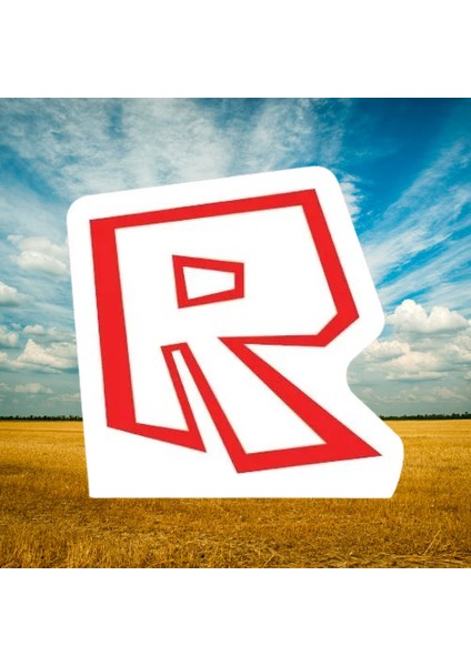 Ayaklı Pano Roblox Logosu Temalı 32X33 cm R Harfi Kırmızı Doğum Günü Masa Süsü Oda Dekoru