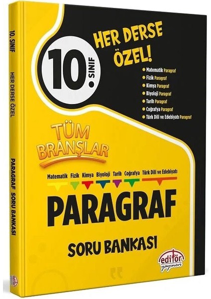 Editör 2026 10. Sınıf Tüm Branşlar Paragraf Soru Bankası