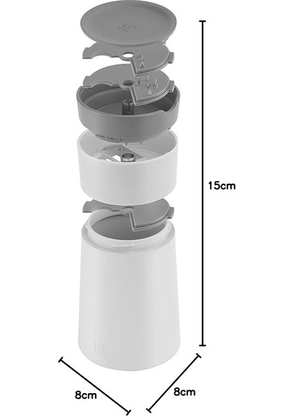 Z-Cut Spiral Kesici, Çok Fonksiyonlu, 18/10 Paslanmaz Çelik Bıçak, Plastik Gövde, Gri indirimleri