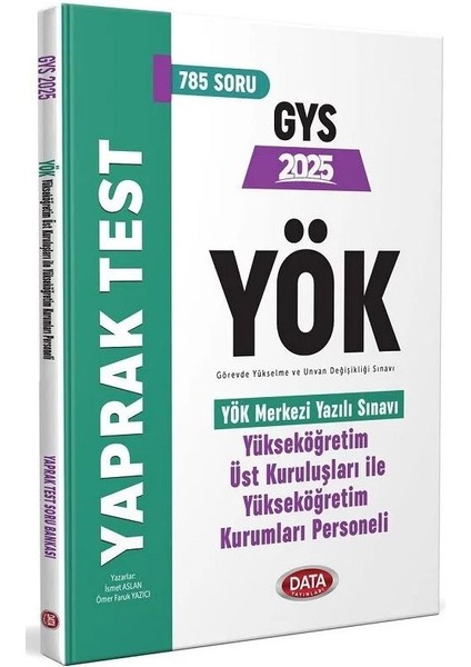 Data 2025 Gys Yök Yükseköğretim Kurumları Yaprak Test Görevde Yükselme