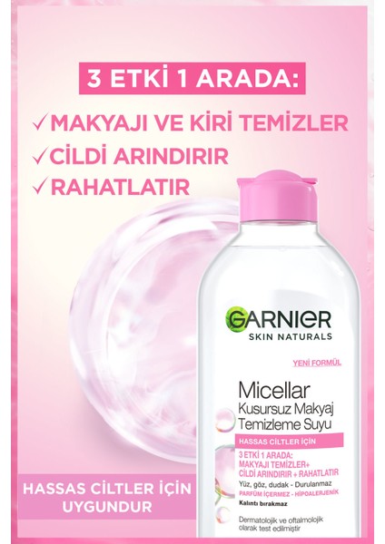 2'li Micellar Kusursuz Makyaj Temizleme Suyu 400 ml & Makyaj Pamuğu Hediyeli Set fırsatları