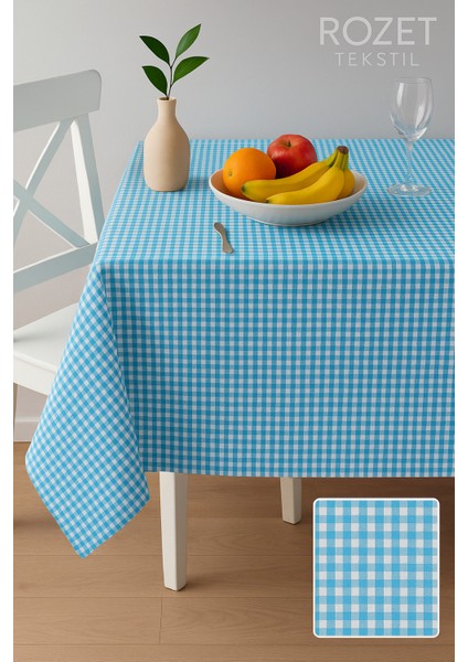 Çok Amaçlı Sofra Bezi Piknik Örtüsü Pötikare Pamuklu Dertsiz Masa Örtüsü (170 x 170 Cm)