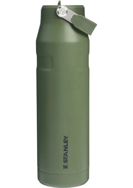 The Iceflow Flip Straw 2.0 Pipetli Termos Bardak 1,06 Lt Haki ve Küpküp Baharatlık Hediyeli