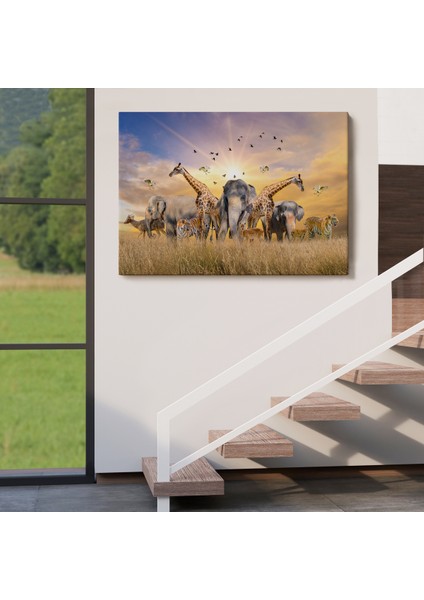 -Premier Kanvas Serileri- Hayvanlar Alemi Dekoratif Kanvas Tablo 1180 indirimleri