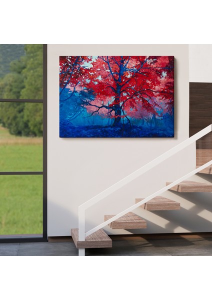 -Premier Kanvas Serileri- Ormandaki Güzel Sonbahar Ağacı Kanvas Duvar TABLOSU-1192 indirimleri