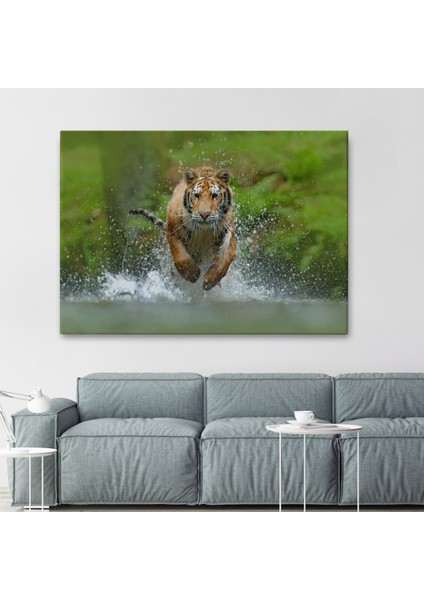 -Premier Kanvas Serileri- Koşan Kaplan Dekoratif Kanvas Tablo 1142 fiyatları