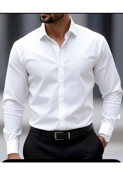 Slim Fit Dacron Beyaz Gömlek fiyatları