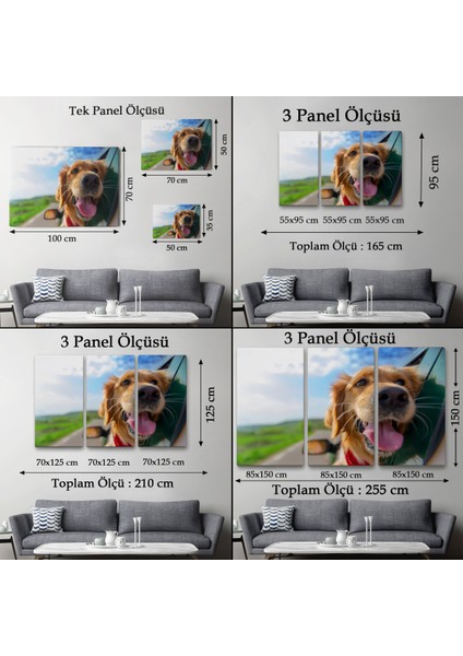 -Premier Kanvas Serileri- Köpek Dekoratif Kanvas Tablo 1130